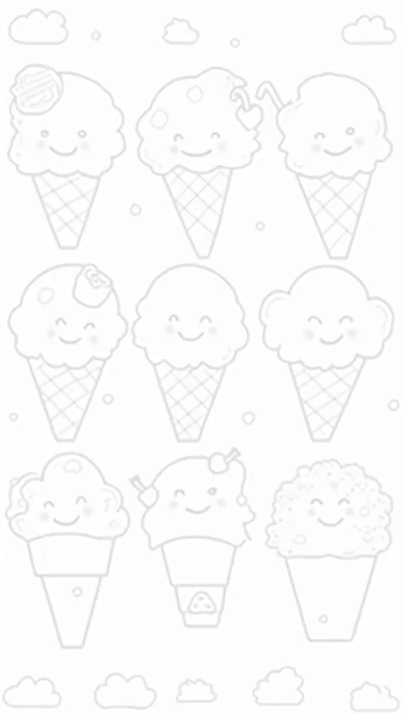 ice cream color pages